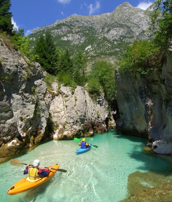 The Soca River is one of the most beautiful places I saw. Photo courtesy of Slovenia Tourism.