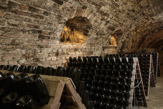 Riddling tables are essential to the way champagne is made today.