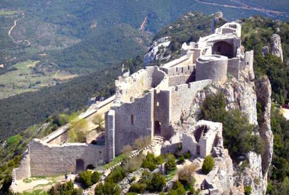 Peyrepertuse is just one of dozens of ruined fortresses along France's Cathar Trail.