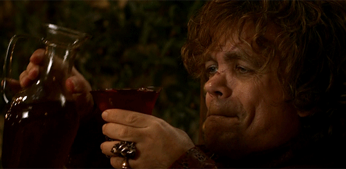 Tyrion looks pretty tickles. Image via Giphy.